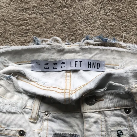 Left Hand Beyonce High Waist Thrashed 90s Shorts