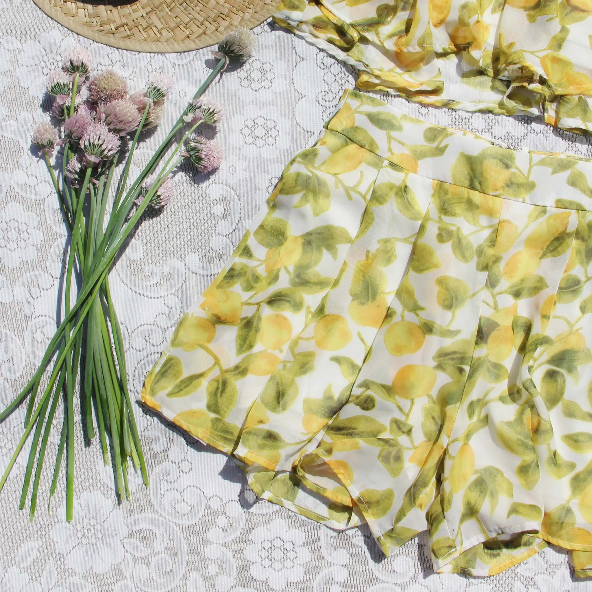 Lemon Lover Top & Shorts Set