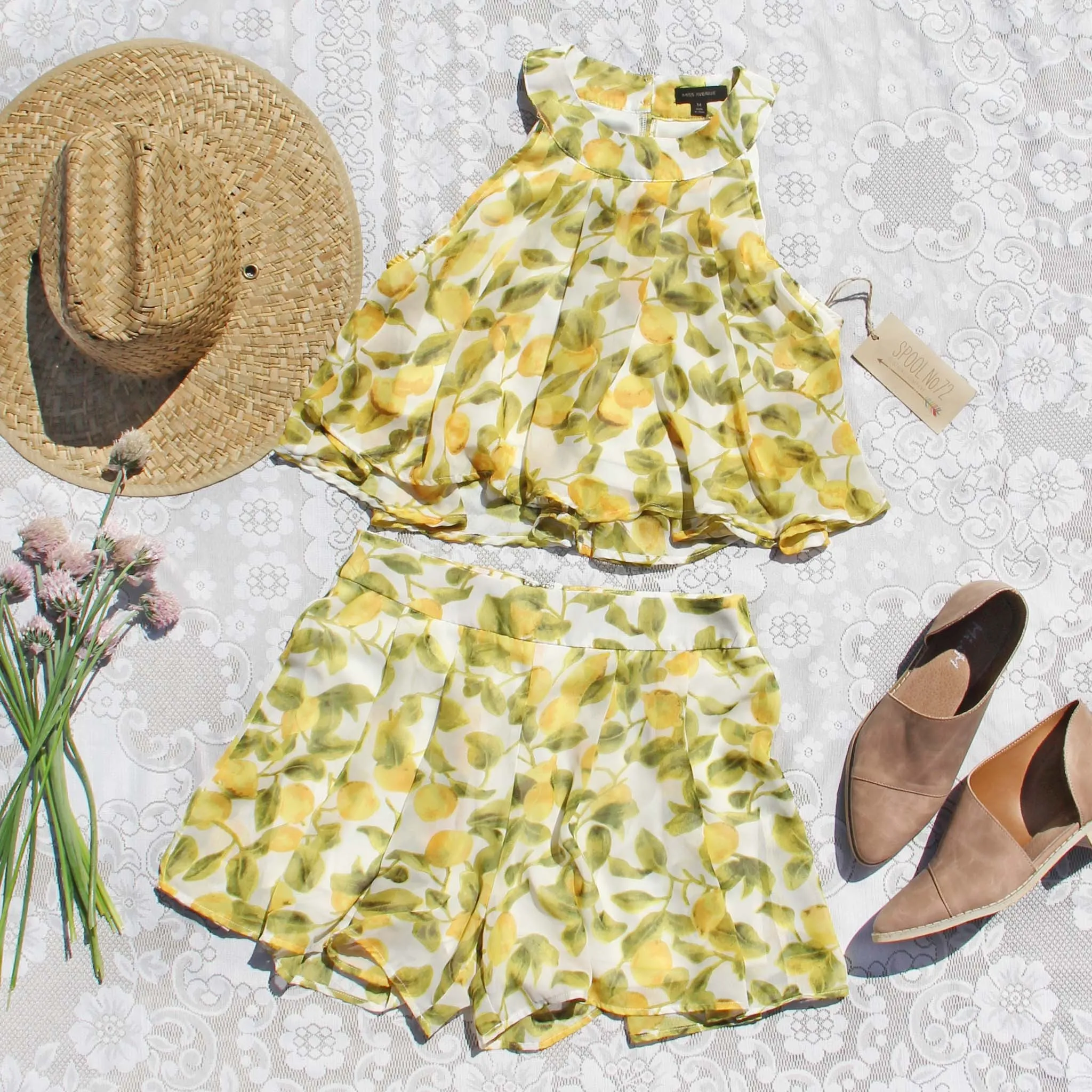 Lemon Lover Top & Shorts Set