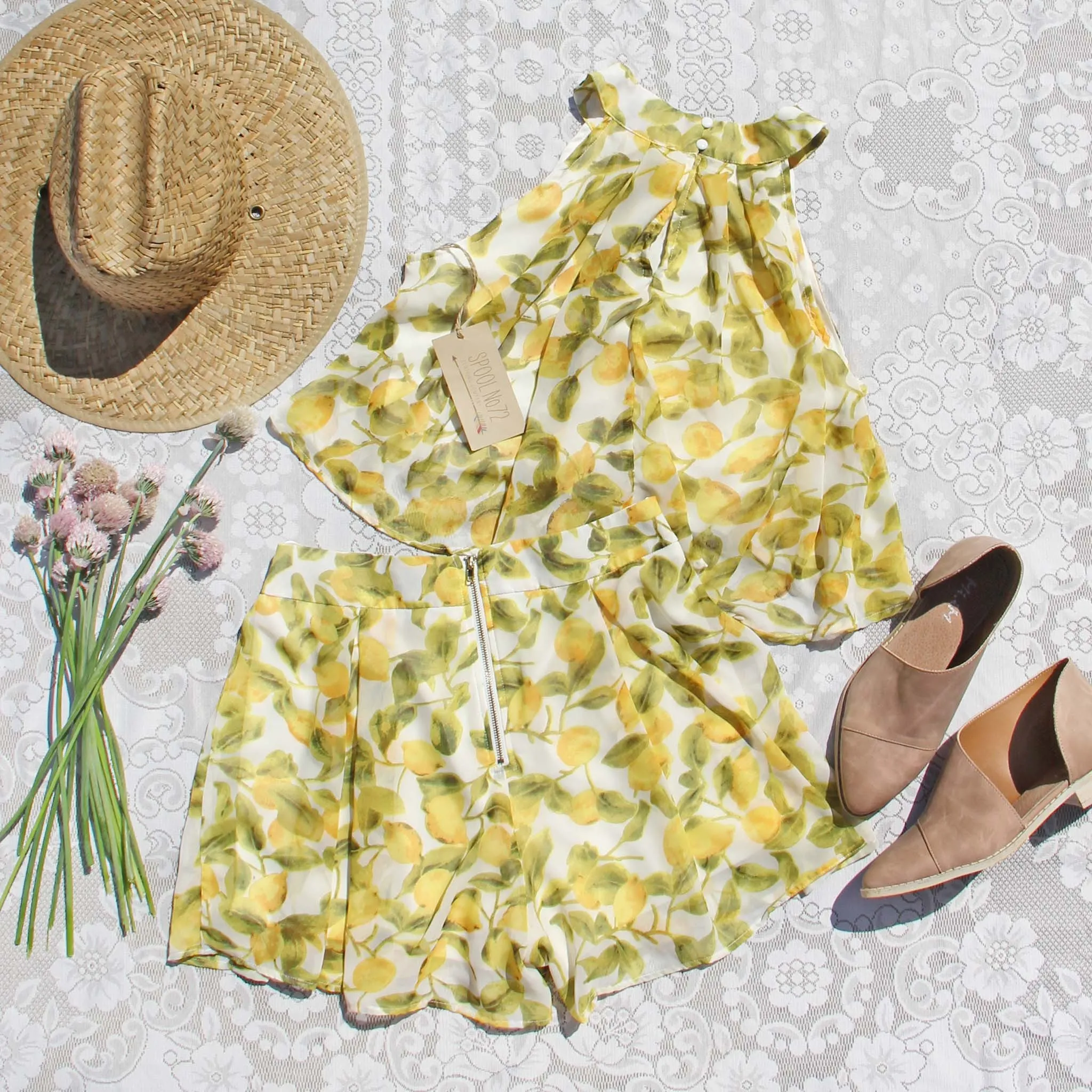 Lemon Lover Top & Shorts Set