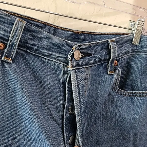 Levi's 501 cut off button fly high rise shorts