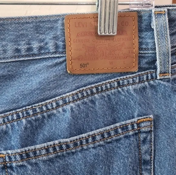 Levi's 501 cut off button fly high rise shorts