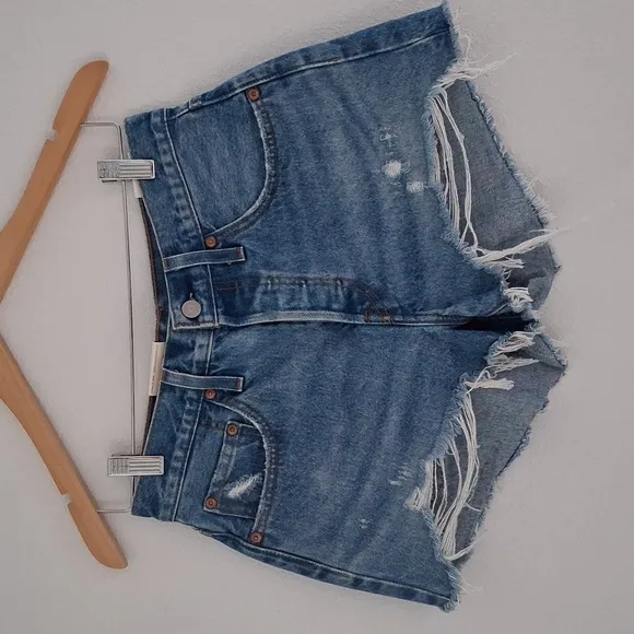 Levi's 501 High Rise Shorts Oxnard Athens Sz 27 Nwt