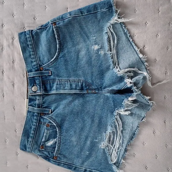 Levi's 501 High Rise Shorts Oxnard Athens Sz 27 Nwt