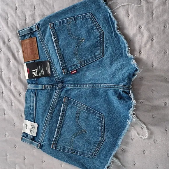 Levi's 501 High Rise Shorts Oxnard Athens Sz 27 Nwt