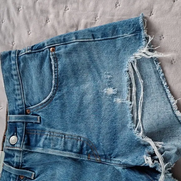 Levi's 501 High Rise Shorts Oxnard Athens Sz 27 Nwt
