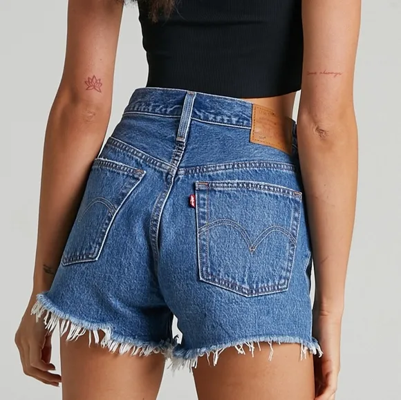 Levi's 501 High Rise Shorts Oxnard Athens Sz 27 Nwt