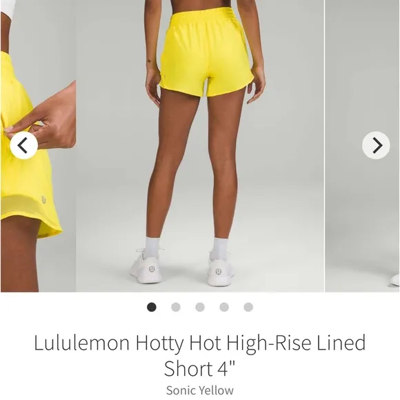 lululemon athletica Women's Sonic Yellow High-Rise Shorts