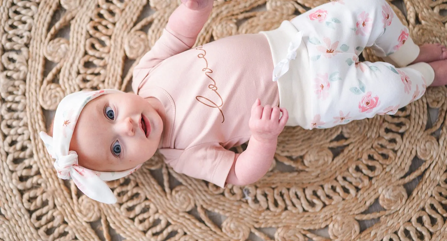Mauve Floral | Organic Baby Girl Set