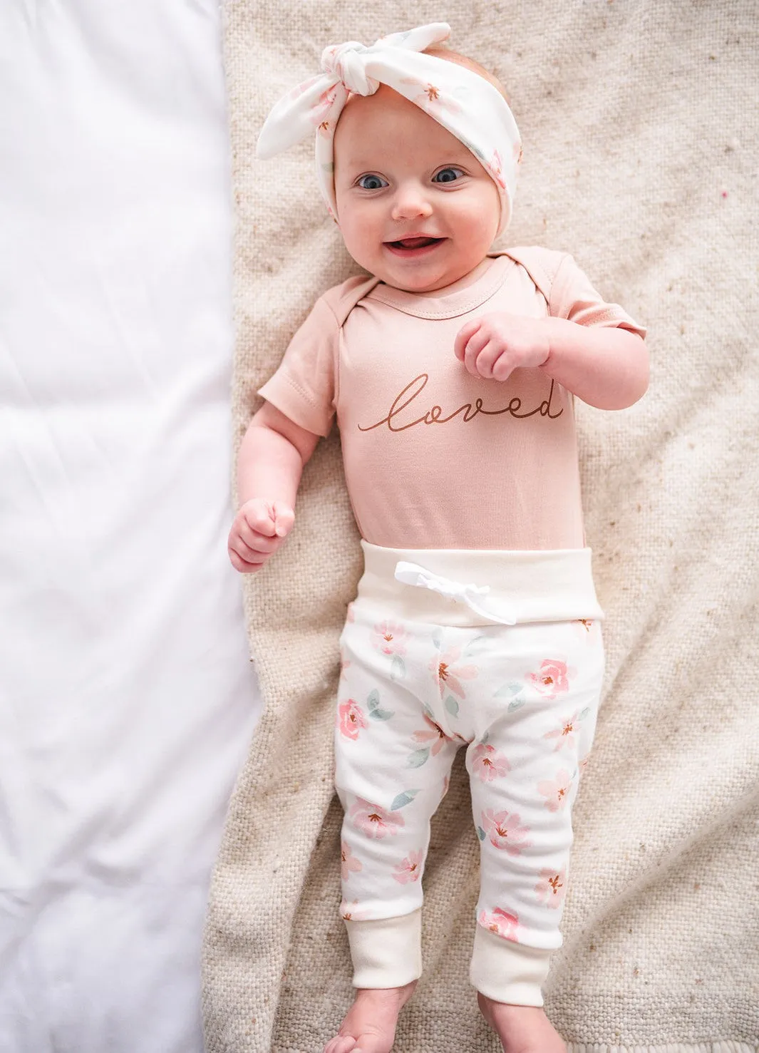 Mauve Floral | Organic Baby Girl Set