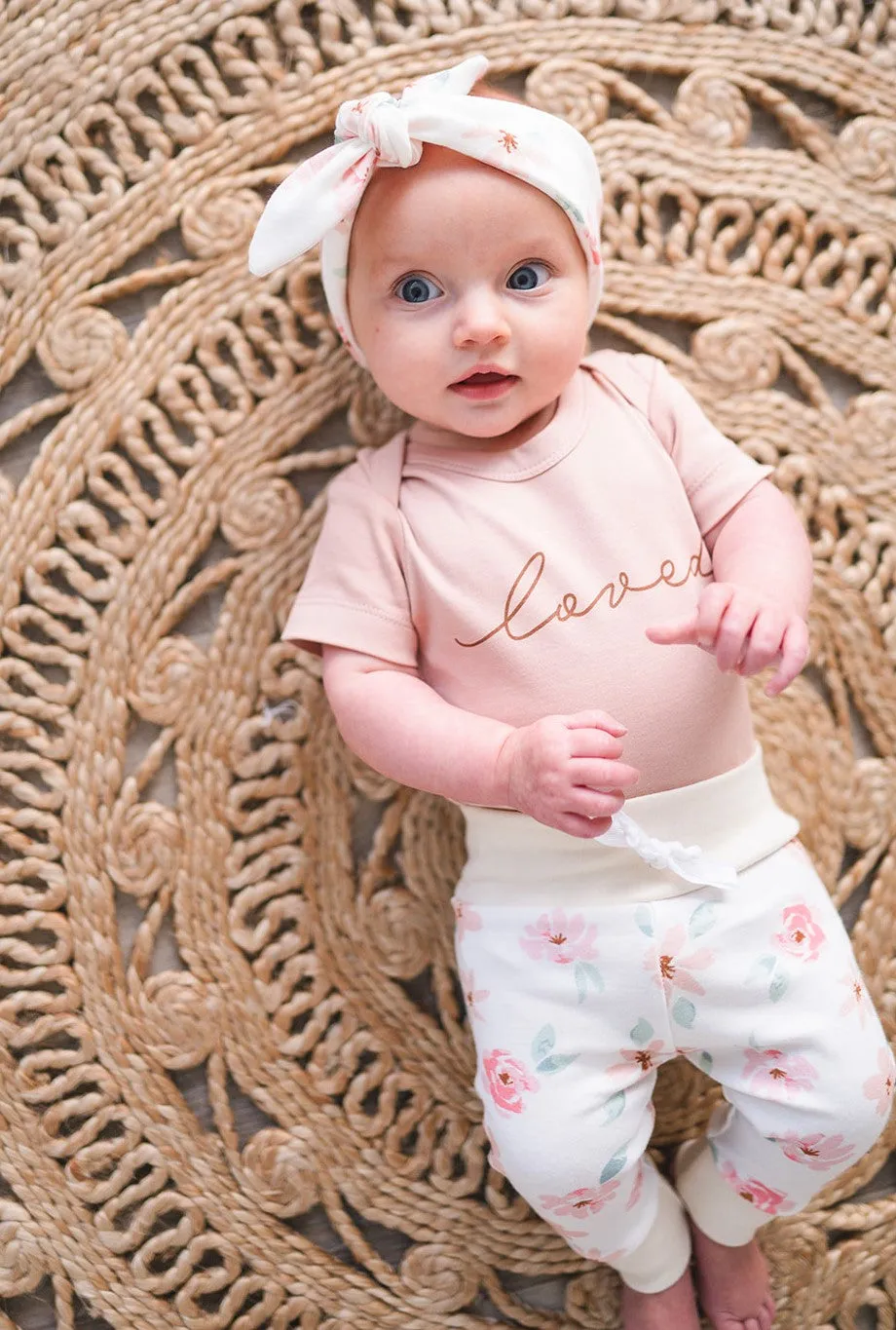 Mauve Floral | Organic Baby Girl Set