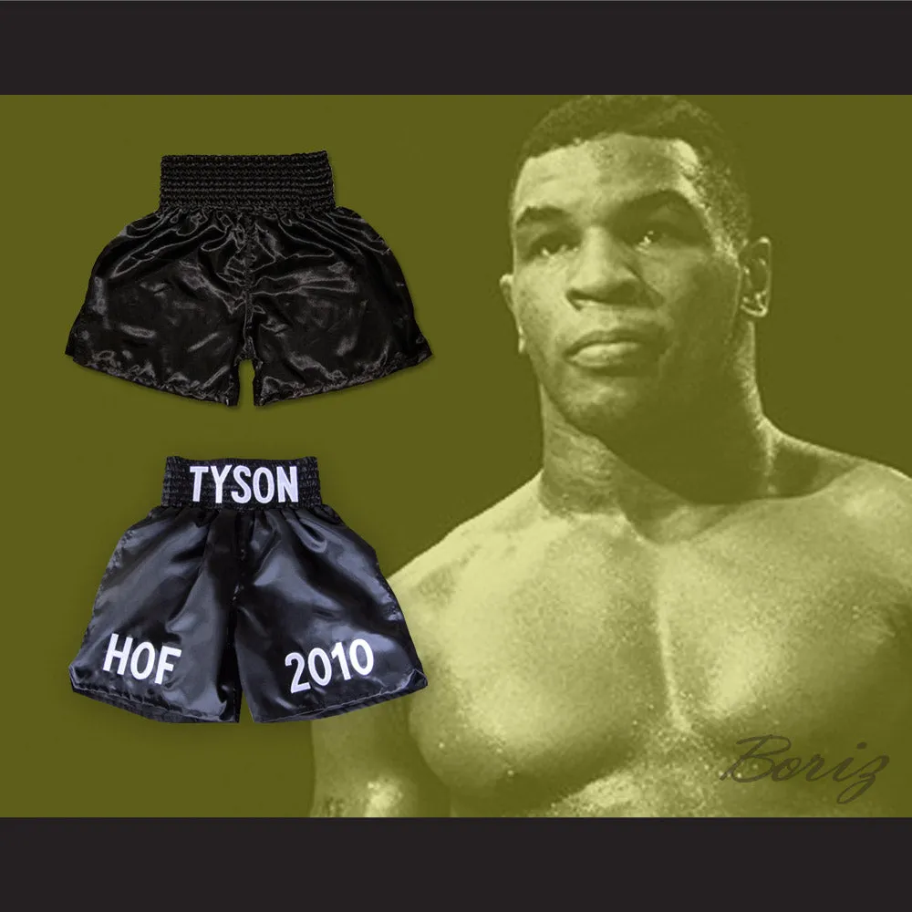 Mike Tyson 2010 Hall of Fame Black Boxing Shorts