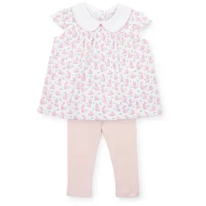 Minden Girls' Pima Cotton Legging Set - Bunny Hop Pink