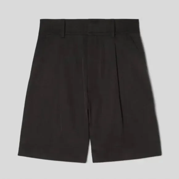 NWT Everlane The Way High Drape Short Womens 8 Black