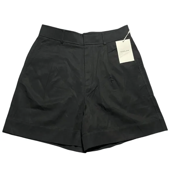 NWT Everlane The Way High Drape Short Womens 8 Black