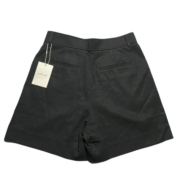 NWT Everlane The Way High Drape Short Womens 8 Black
