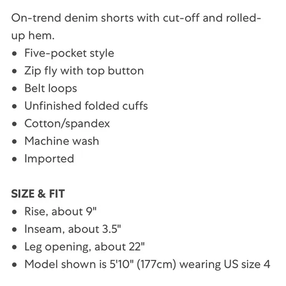 NWT Joe’s Jeans The High-rise Cut-off Shorts Size 30