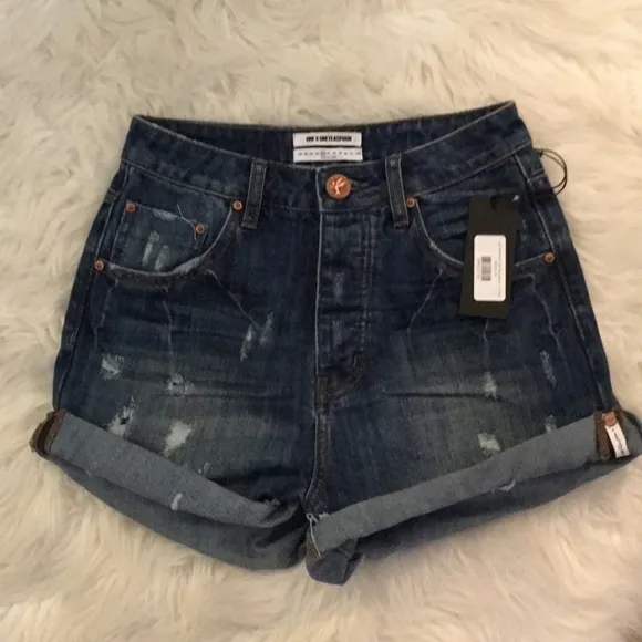 NWT One Teaspoon High Waist Bandits Tuscany shorts size 26