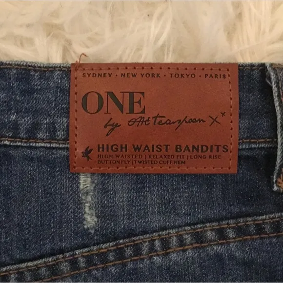 NWT One Teaspoon High Waist Bandits Tuscany shorts size 26