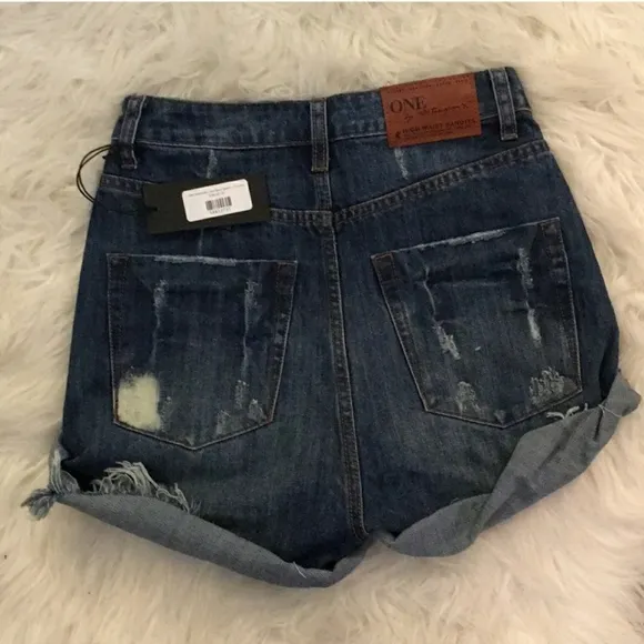 NWT One Teaspoon High Waist Bandits Tuscany shorts size 26