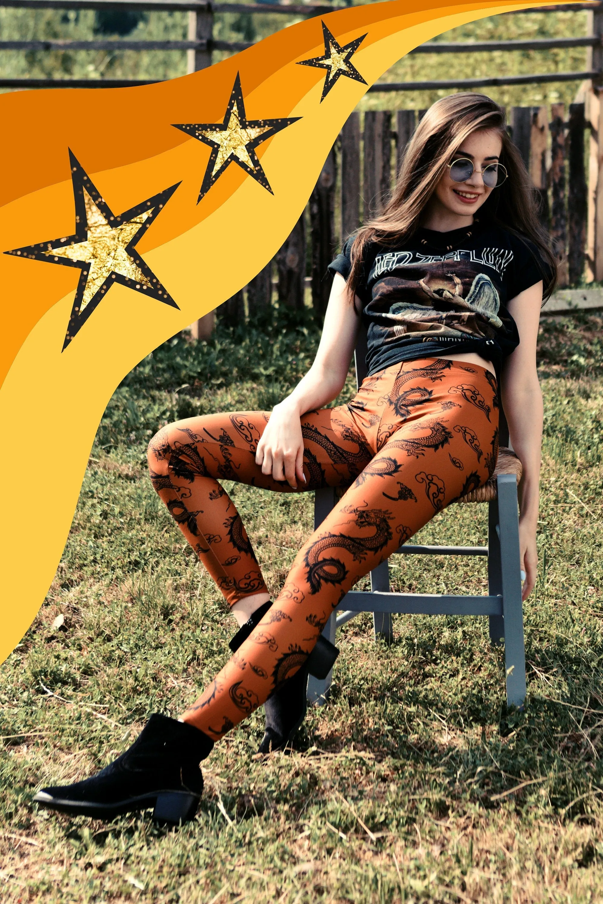 Orient Leggings - Tiger's Eye