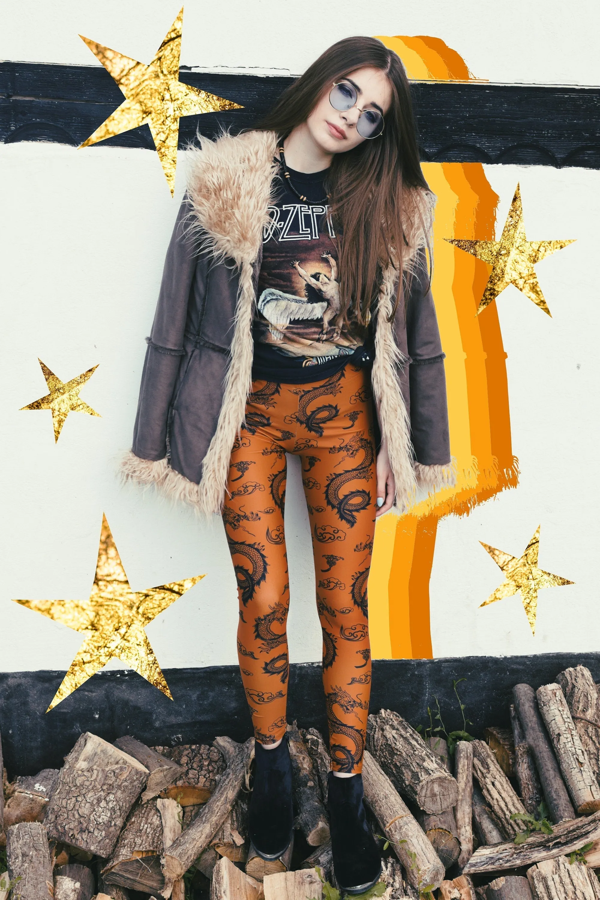 Orient Leggings - Tiger's Eye