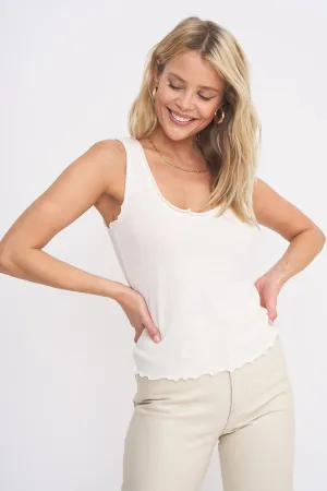 Project social T Winsome Lettuce Edge Pointelle Tank