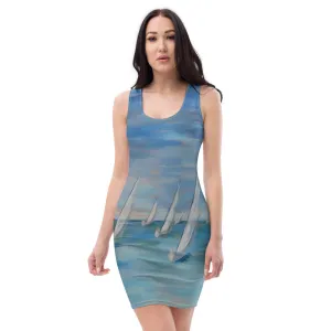 "Incoming - One Design" - Tank Sheath Dress