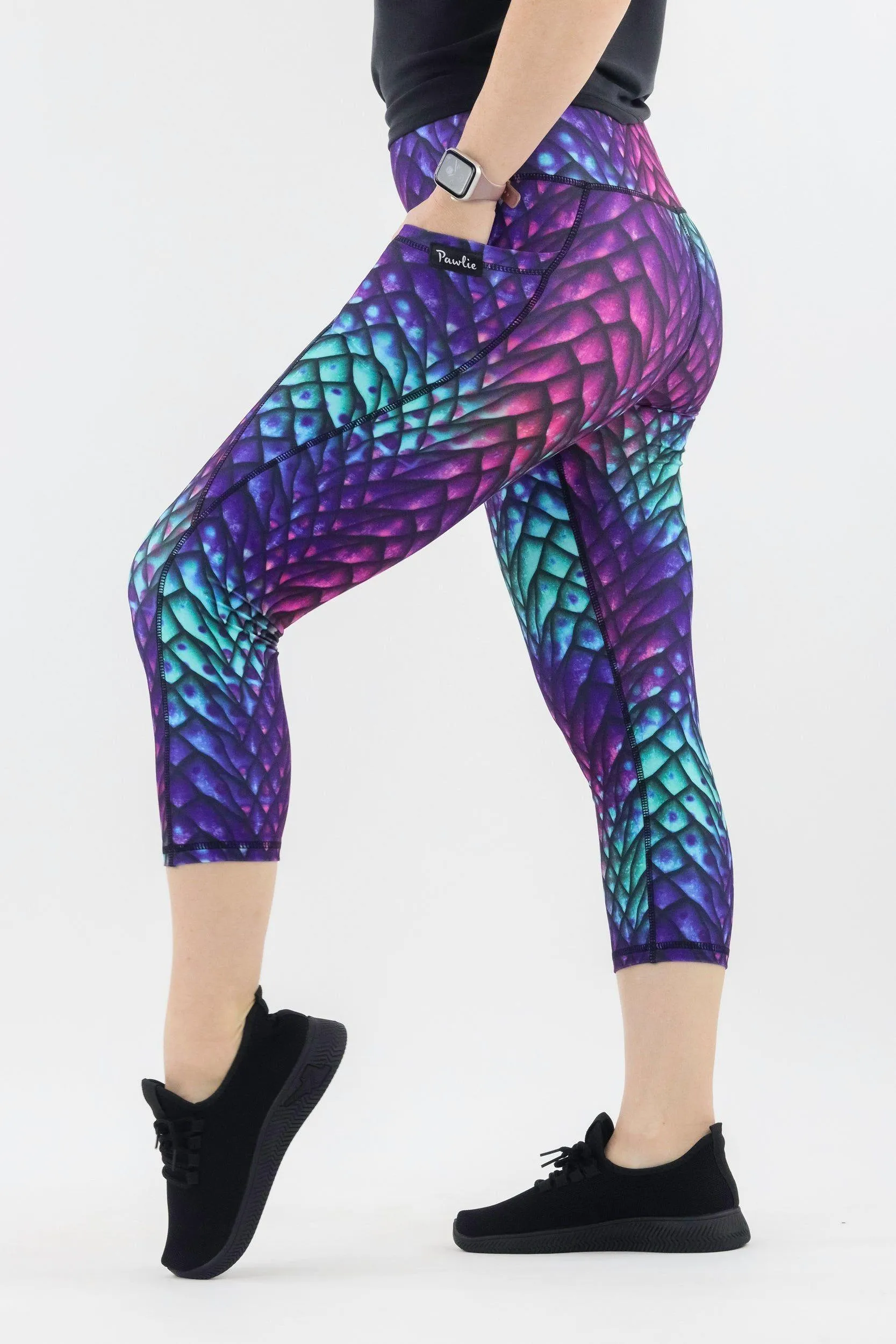 Radiant Dragon - Hybrid 2.0 - Leg Pockets - Capri Leggings
