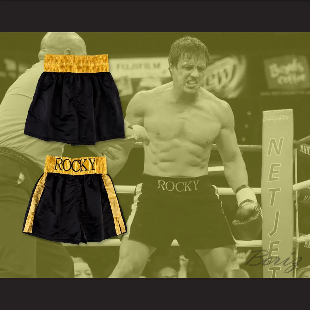 Rocky Balboa Black Boxing Shorts Rocky VI