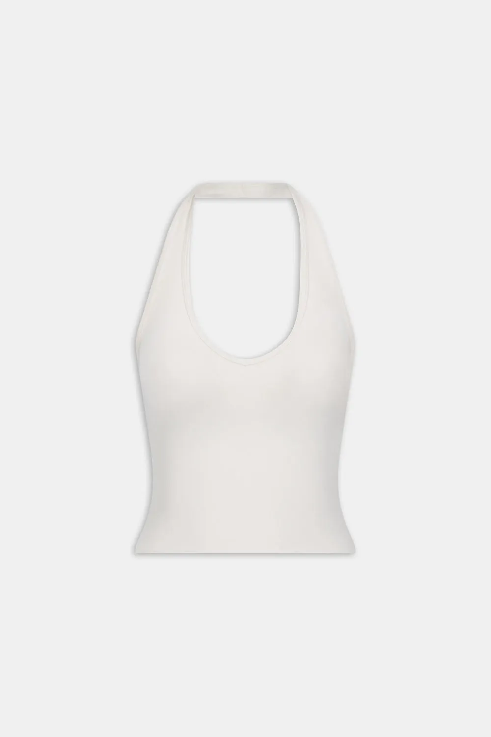 SCULPT SEAMLESS HALTER TANK - MILK MARL