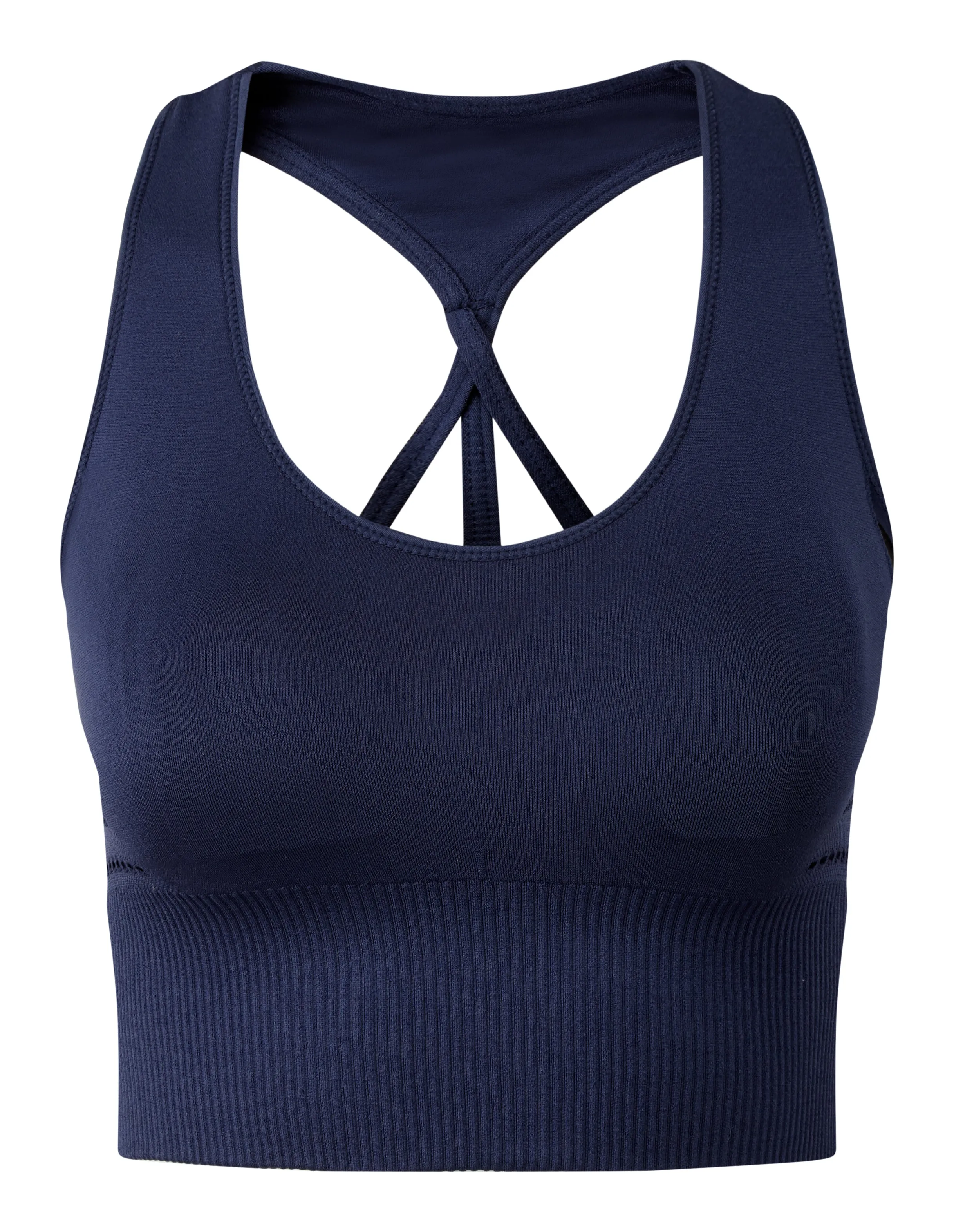 Seamless '3D fit' reveal crop top bra