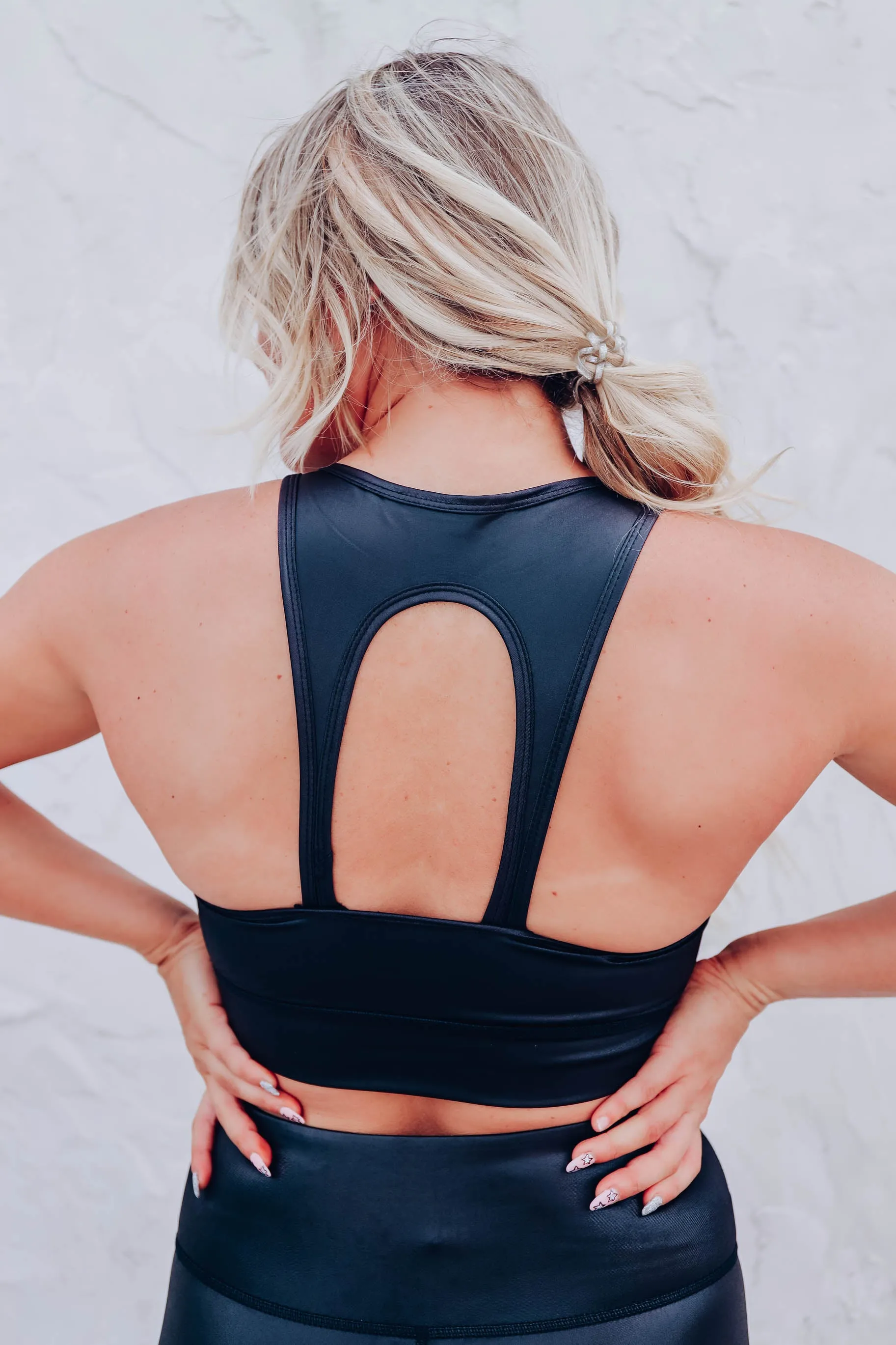 Shine Bright Biker Short Set - Black