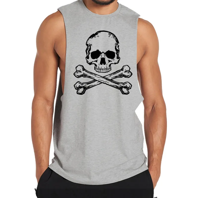 Skull Bones Print Tank Top
