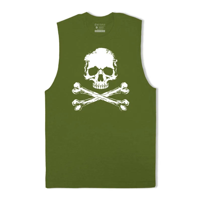 Skull Bones Print Tank Top