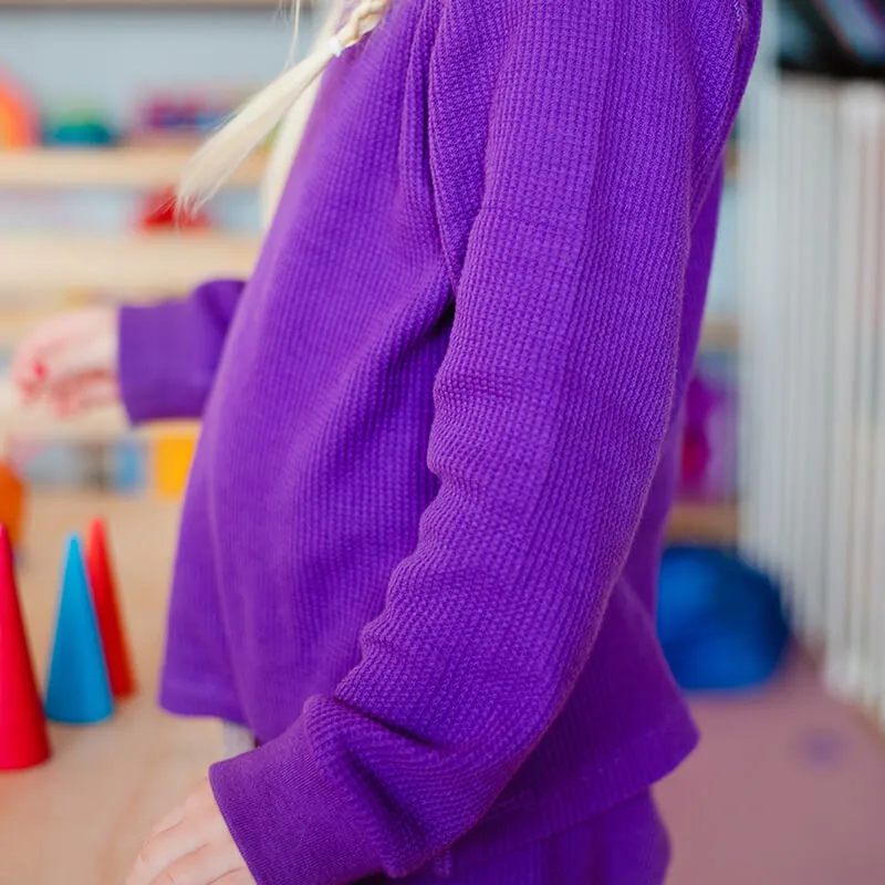 Slugs & Snails Amethyst Purple Kids Waffle Cotton Set