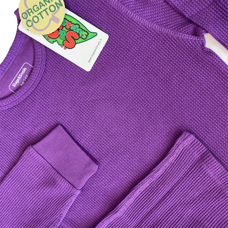 Slugs & Snails Amethyst Purple Kids Waffle Cotton Set