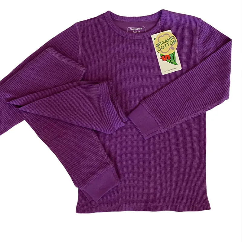 Slugs & Snails Amethyst Purple Kids Waffle Cotton Set