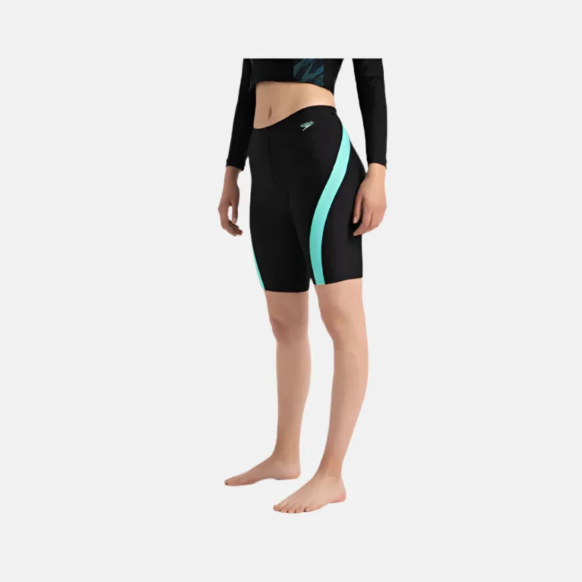 Speedo Endurance10 Sport Women's Mid Shorts -Black/Arctic Glas