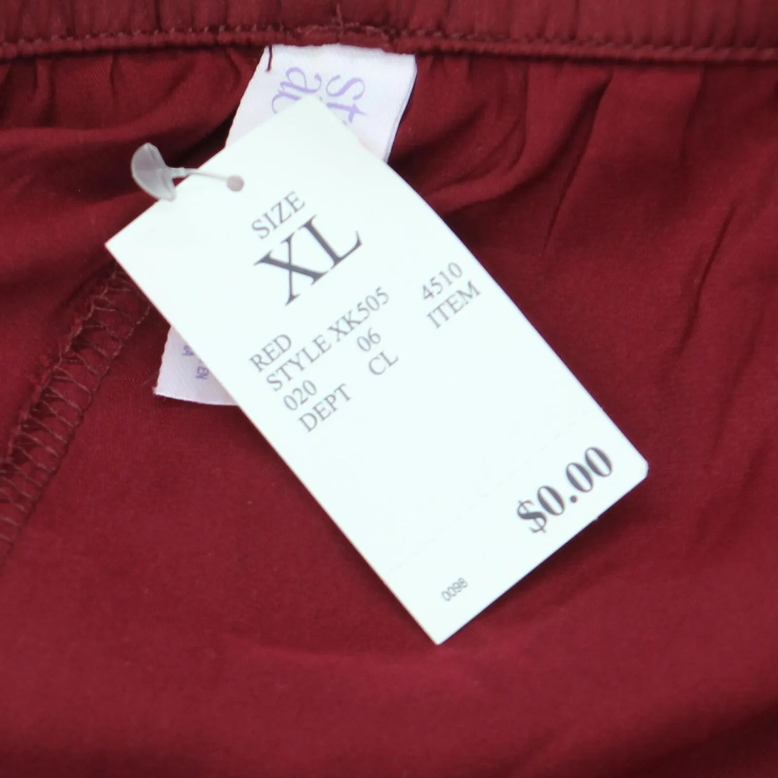 Stars Above Women's 2pc Satin Long Sleeve Top and Shorts Pajama Set Red XL