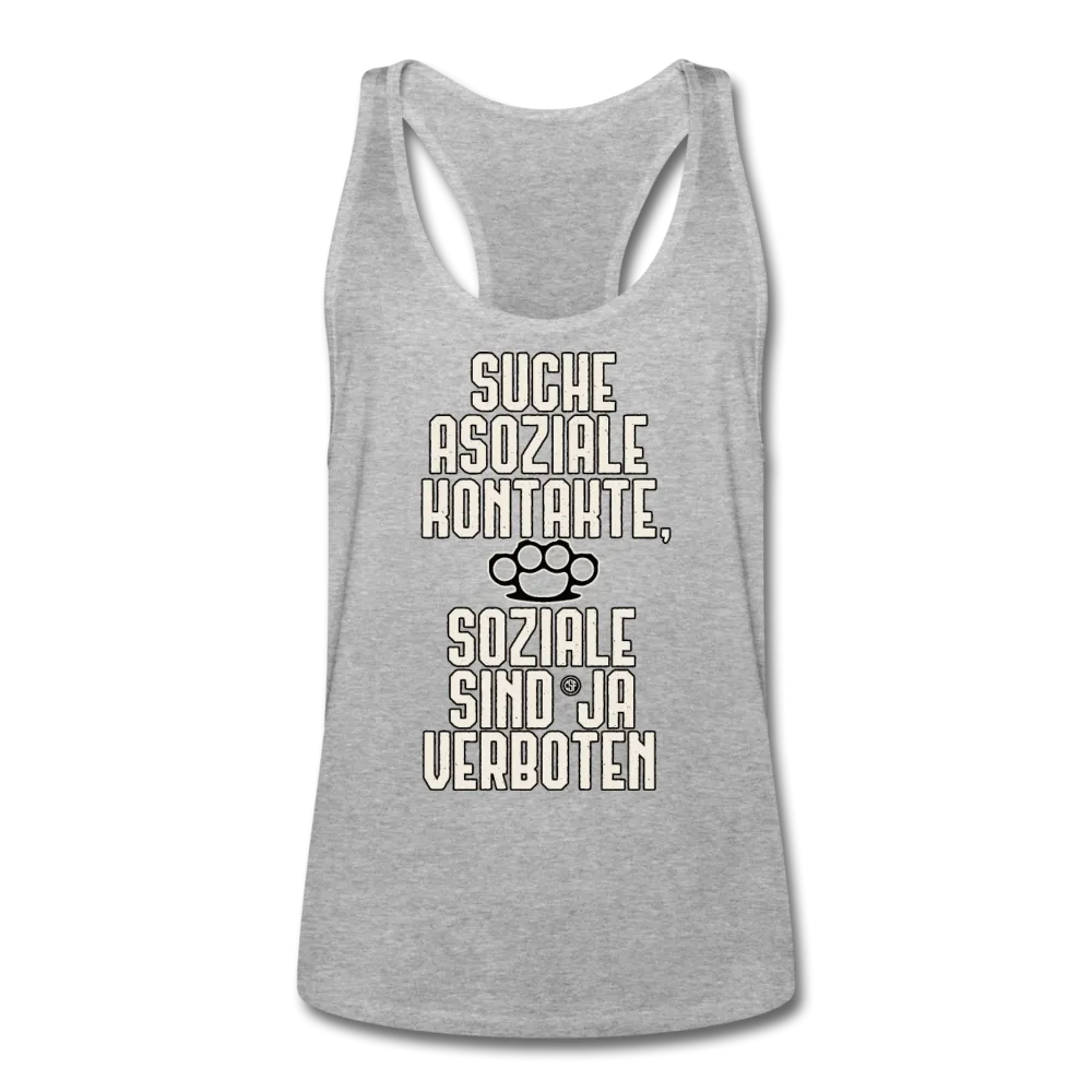 Suche asoziale Kontakte soziale sind ja verboten - Männer Tank Top mit Ringerrücken