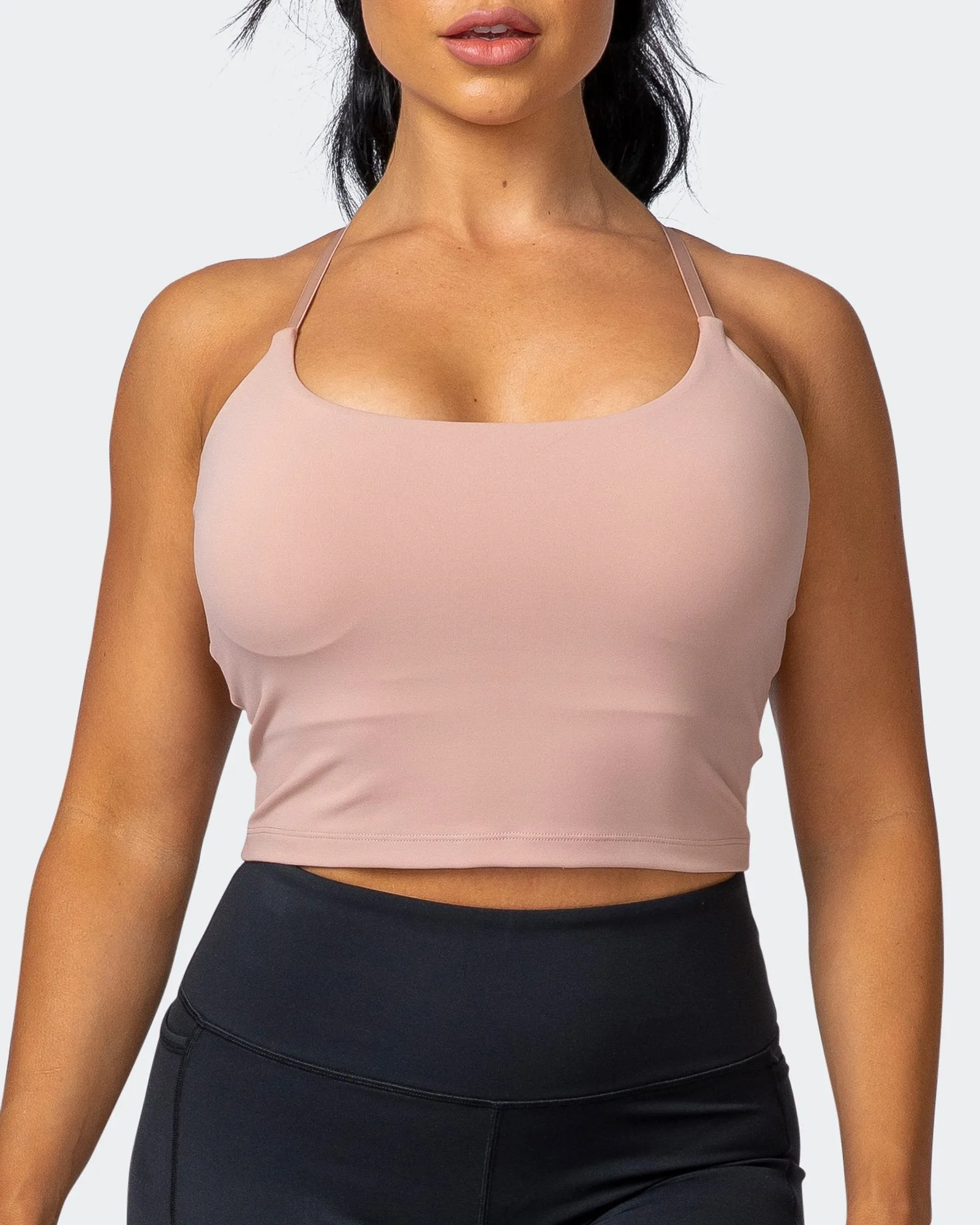 Summertime Cropped Tank - Mahogany Rose