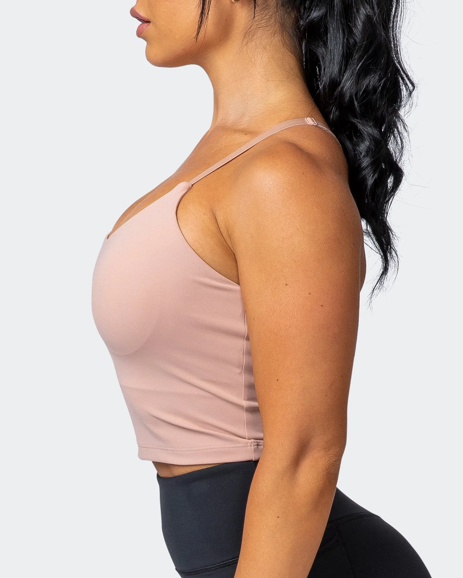 Summertime Cropped Tank - Mahogany Rose