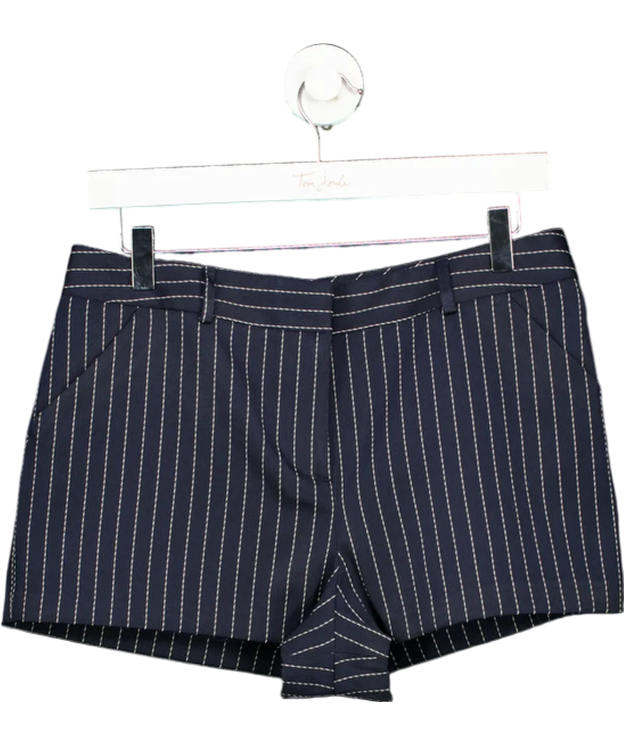 The Frankie Shop Blue Kate Twill Mini Shorts UK 12