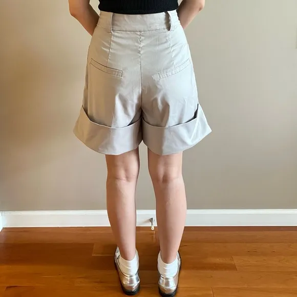 The Frankie Shop Low Classic Cuffed Trouser Shorts