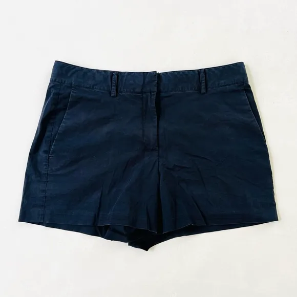 Theory Calila Light Black Poplin Shorts 6