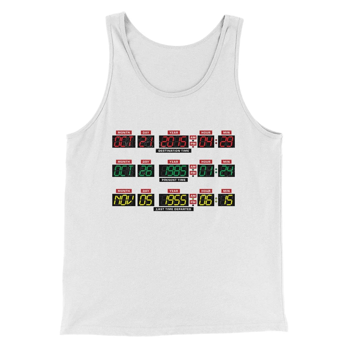 Time Machine Dashboard Funny Movie Men/Unisex Tank Top