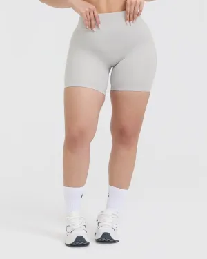 Timeless High Waisted Shorts | Light Grey