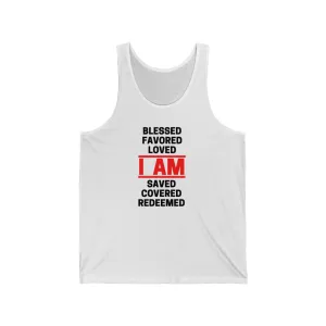 Unisex Jersey Tank (Black Love Rocks Design - I AM)