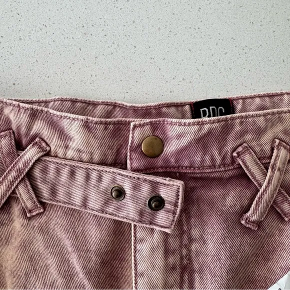 Urban Outfitters Pink Washed High-Waisted Shorts